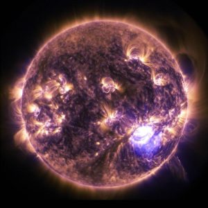 Antigravity solar-flare